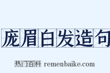 庞眉白发造句是什么意思的图片